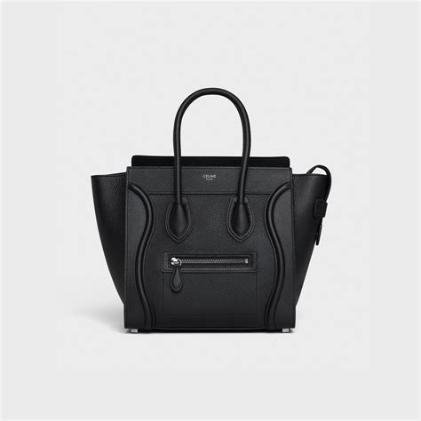 sac luggage celine noir prix|SAC LUGGAGE MICRO MODÈLE VEAU FOULONNÉ .